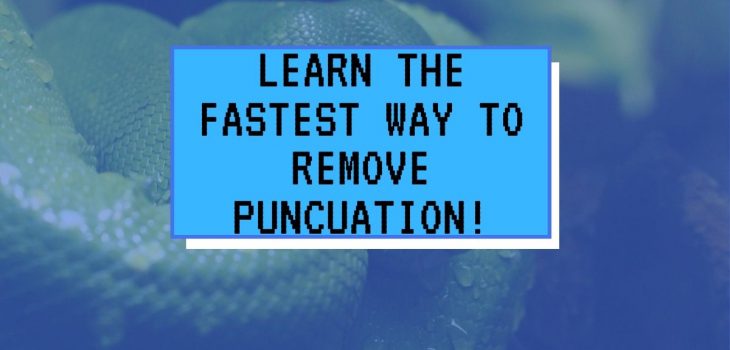 remove punctuation in python